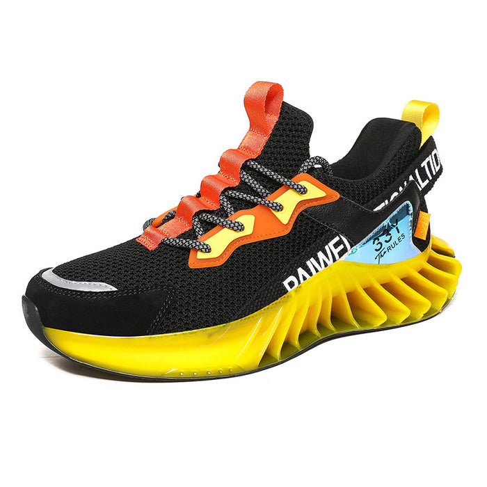 Sports Shoes Men'S Youth Breathable Shock Absorption Reflective Running Fitness Travel Shoes Large Blade Shoes