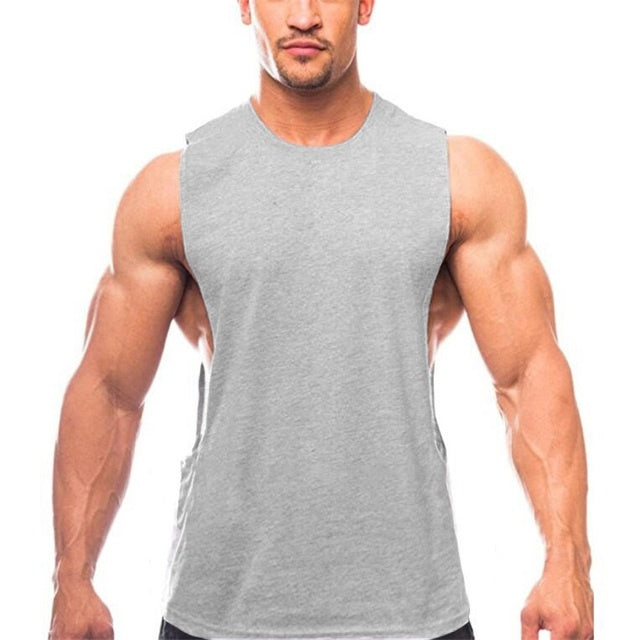 Brand New Plain Tank Top Men Bodybuilding Singlet Gyms Strin