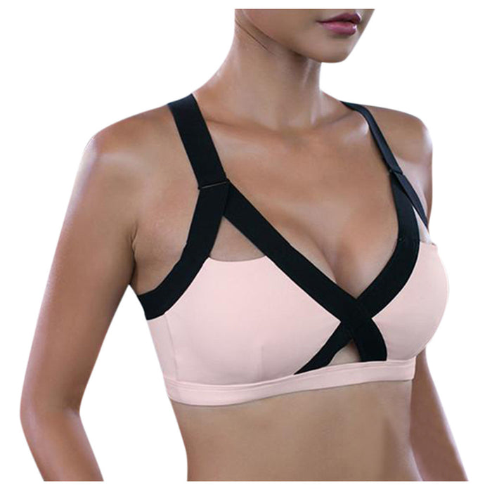 Shockproof sports bra running without rims