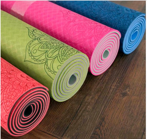 Two-color TPE Non-slip Yoga Mat Fitness Mat