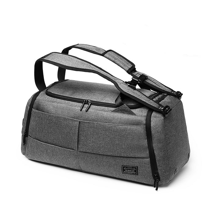 Large capacity wet and dry gym bag